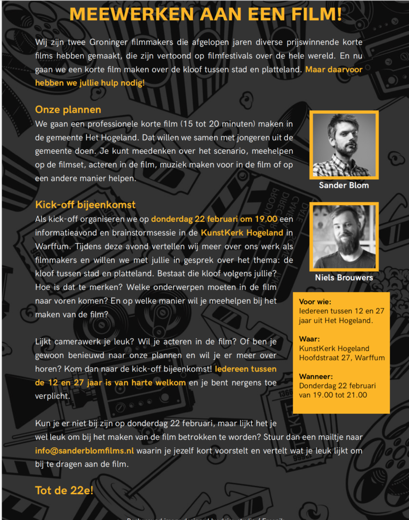 Film maken met Groningse Filmmakers